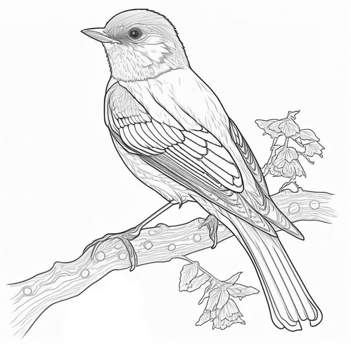 Bird coloring book printable