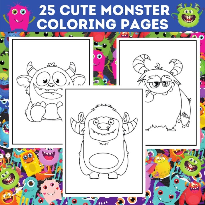 Cookie monster coloring book pages