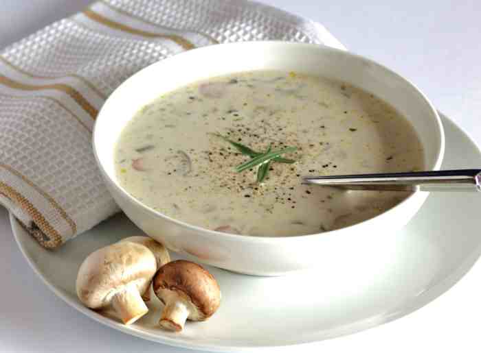 Mushrooms soup recipe