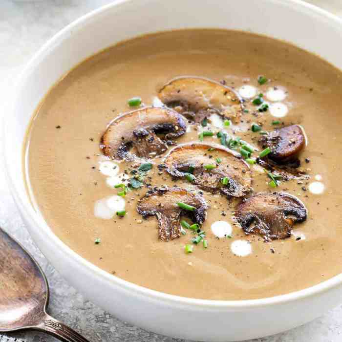 Mushrooms soup recipe